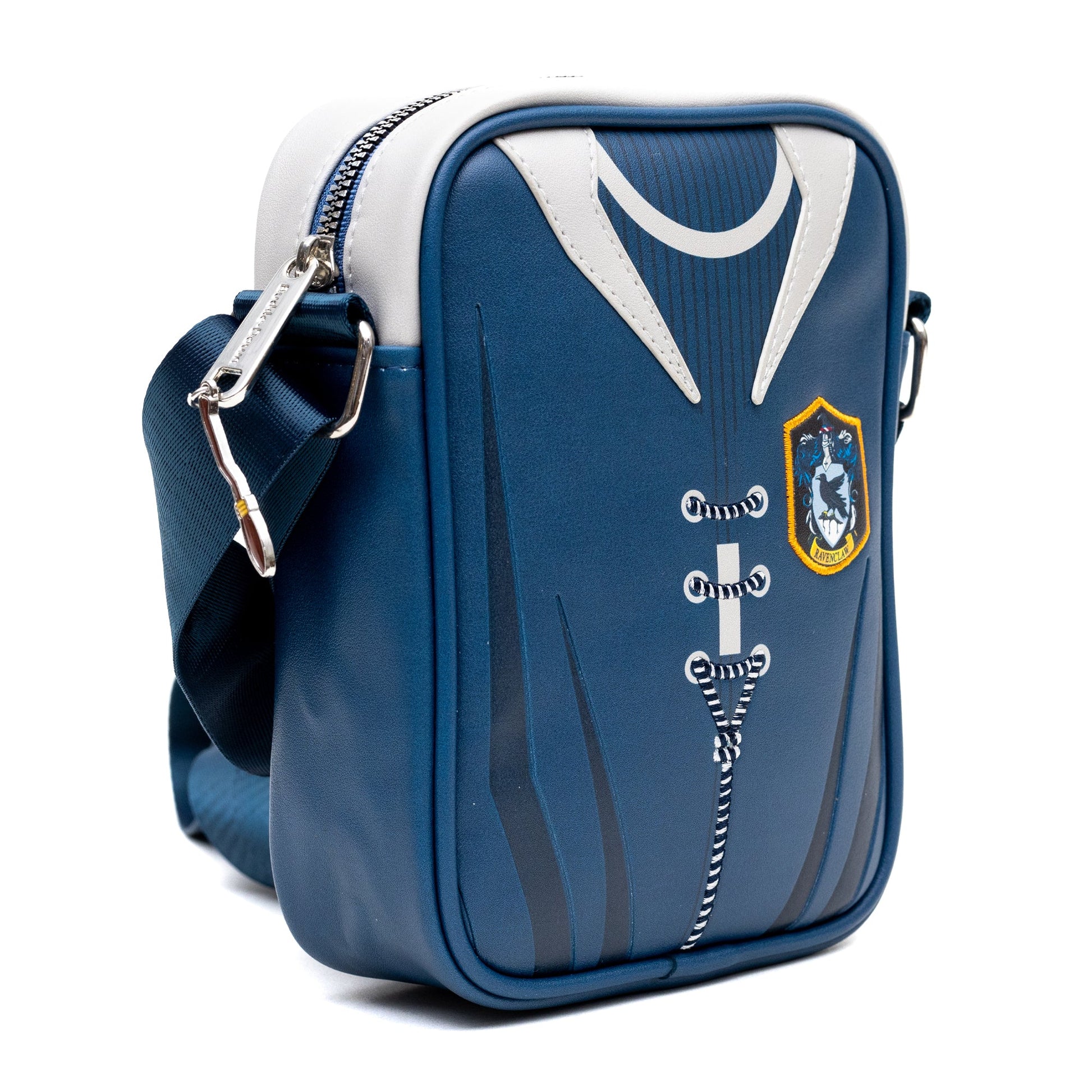 Ravenclaw Quidditch crossbody bag showing the adjustable strap and buckle detail