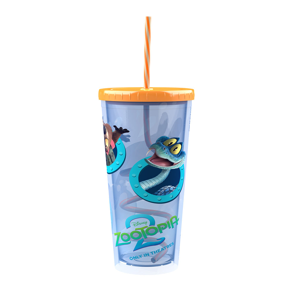 Zootopia 2 Tumbler with Curly Straw