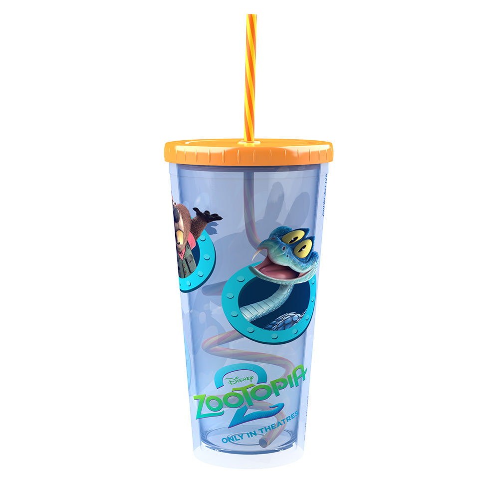 Zootopia 2 Tumbler with Curly Straw