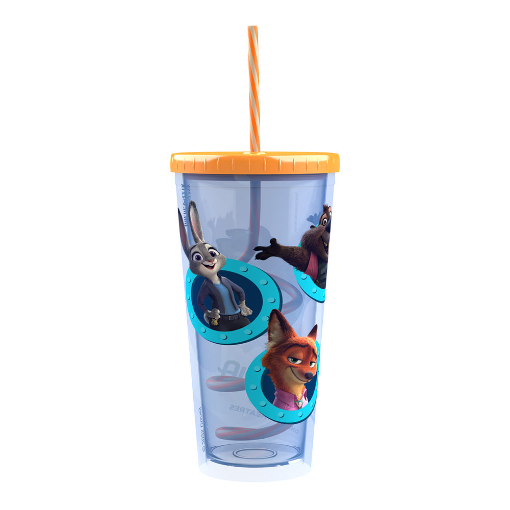 Zootopia 2 Tumbler with Curly Straw