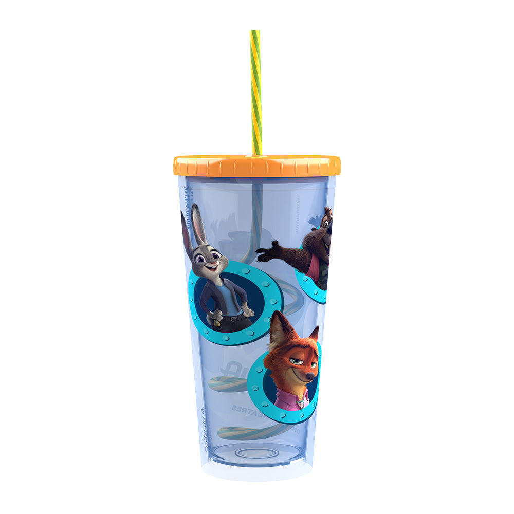 Zootopia 2 Tumbler with Curly Straw