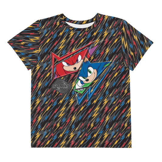 Sonic the Hedgehog 3 Lightning Sonic & Knuckles Youth All Over Print T-Shirt