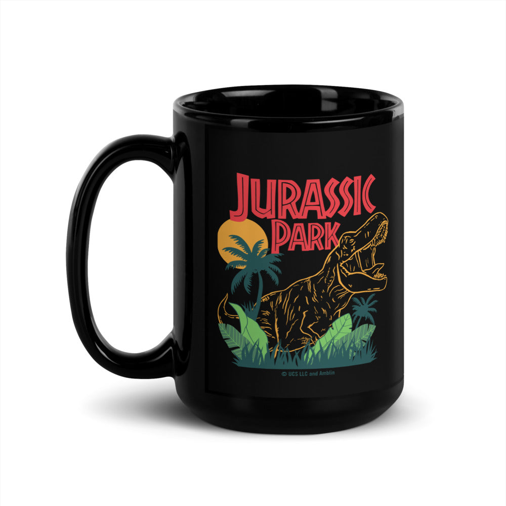 Jurassic Park Jungle Black Mug 15 oz