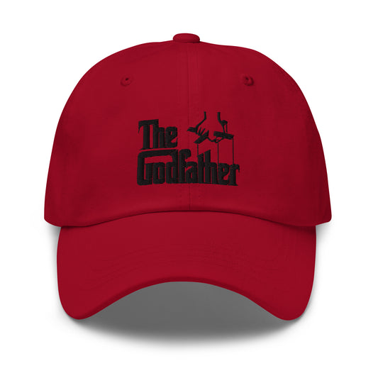 The godfather logo dad hat - cranberry