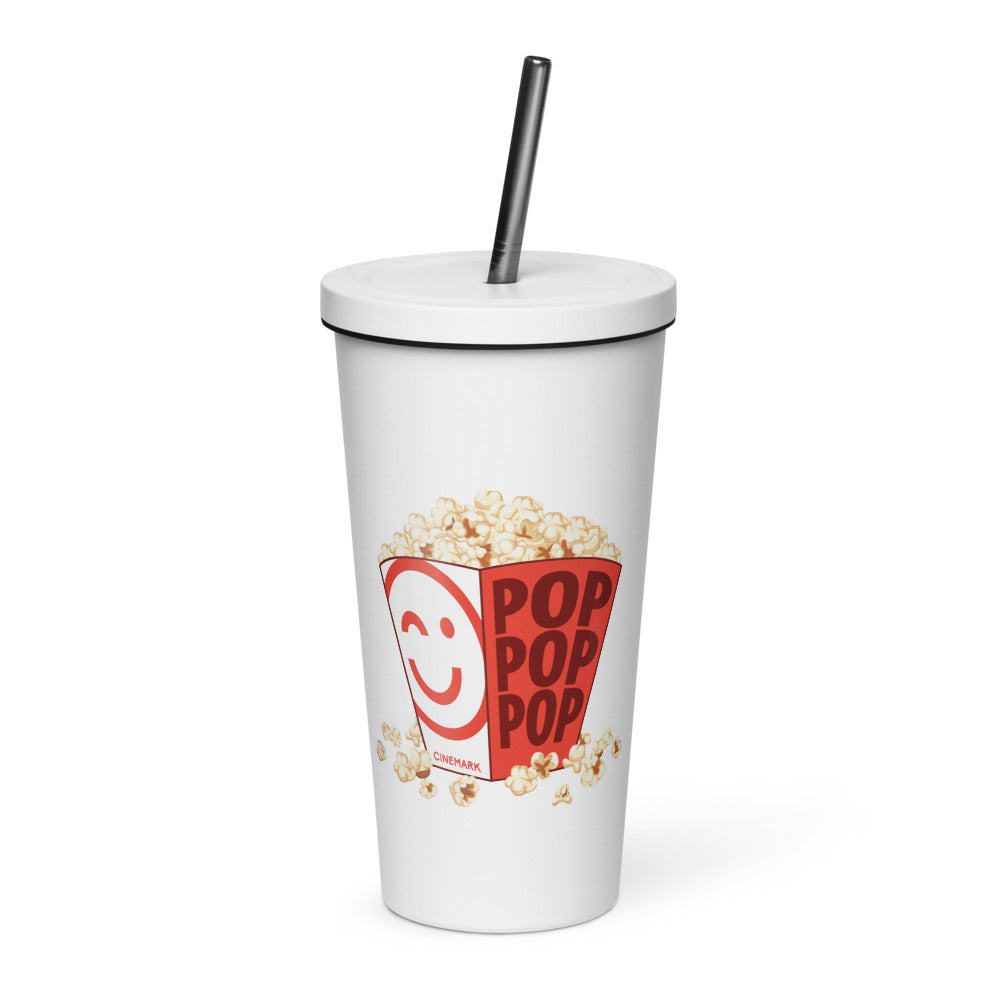 Cinemark Tumbler Popcorn White
