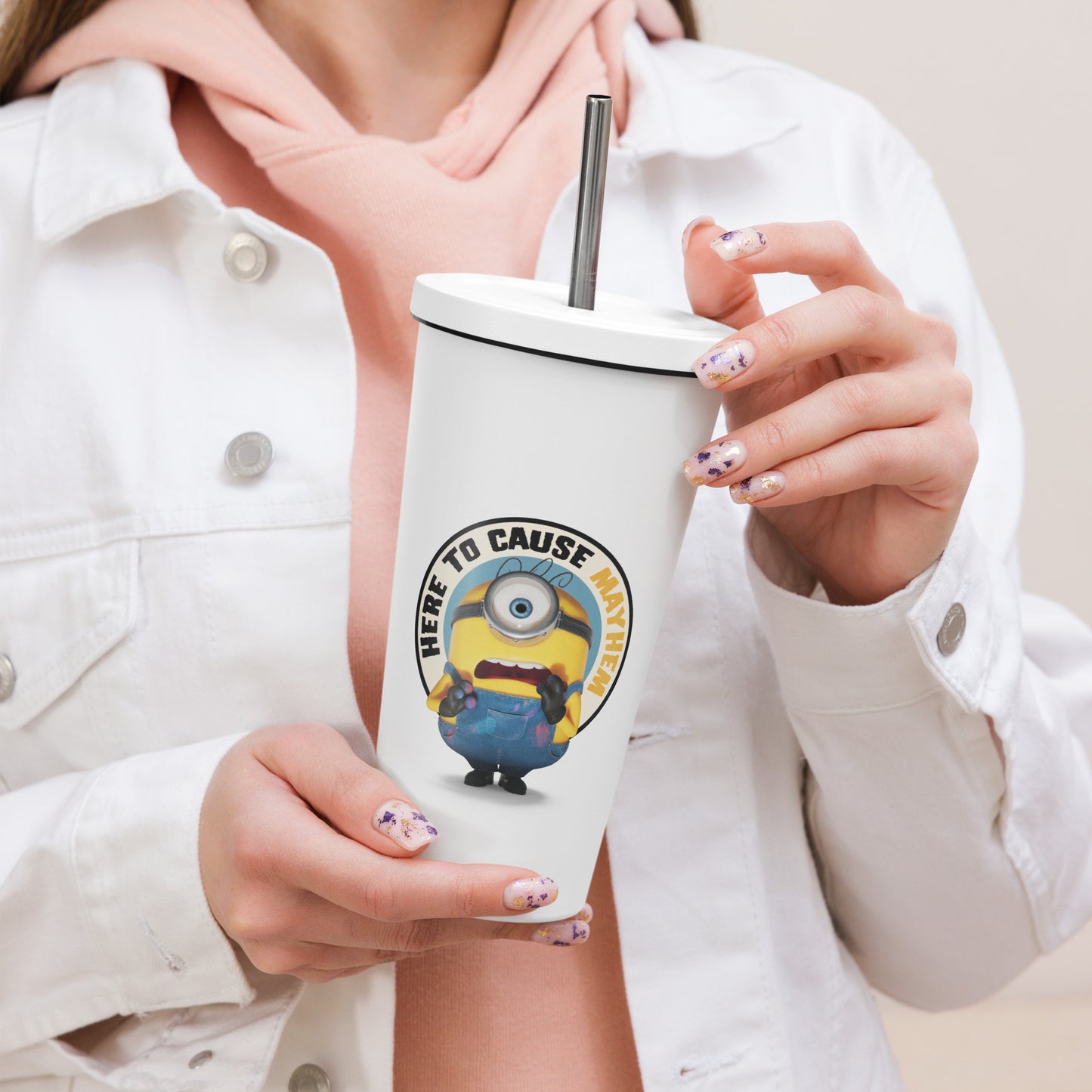 Minions & Monsters Personalized Tumbler Here to Cause Mayhem