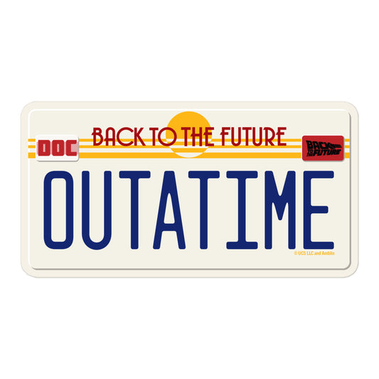 Back to the Future OUTATIME Die Cut Sticker 5.5 in x 5.5
