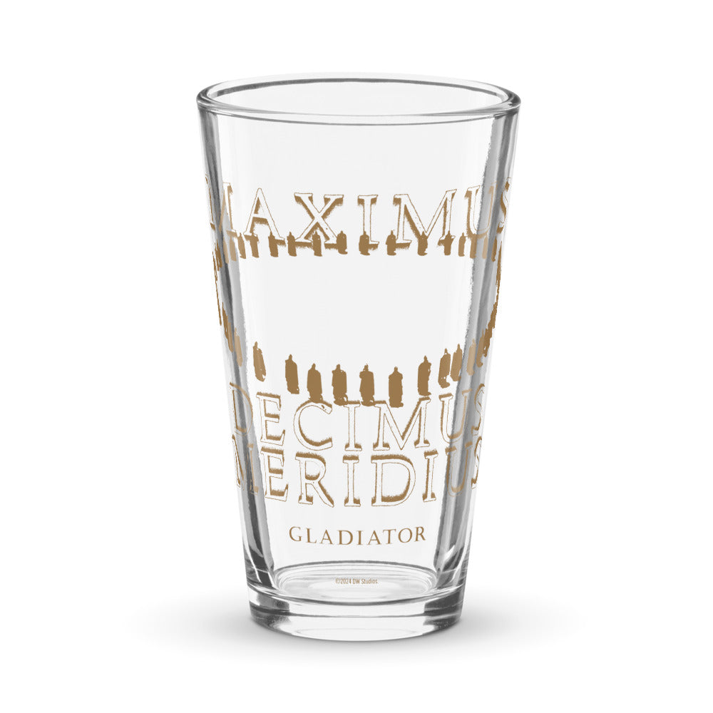 Gladiator Maximus Decimus Meridius  Shaker Pint Glass
