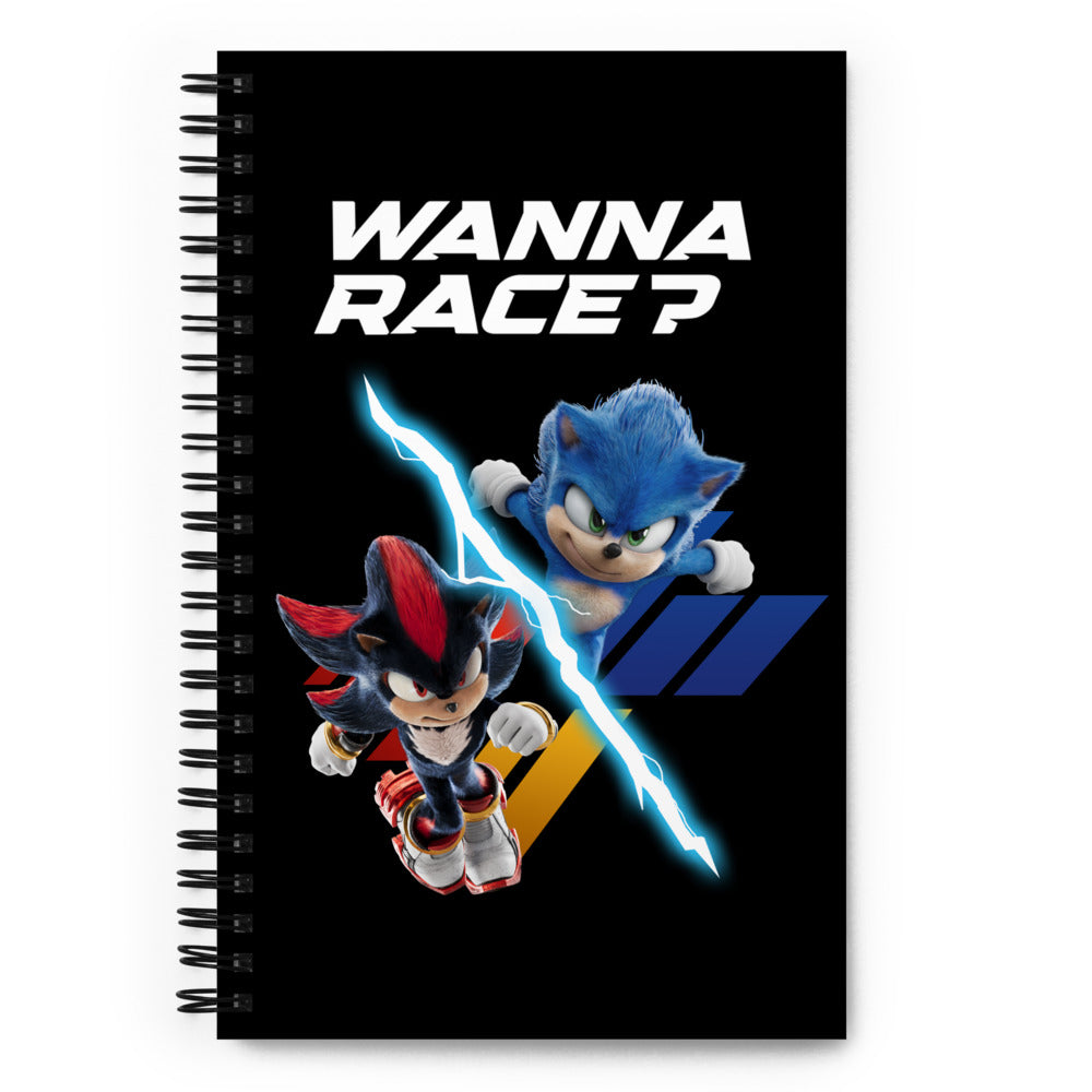 Sonic the Hedgehog 3 Wanna Race? Spiral Notebook