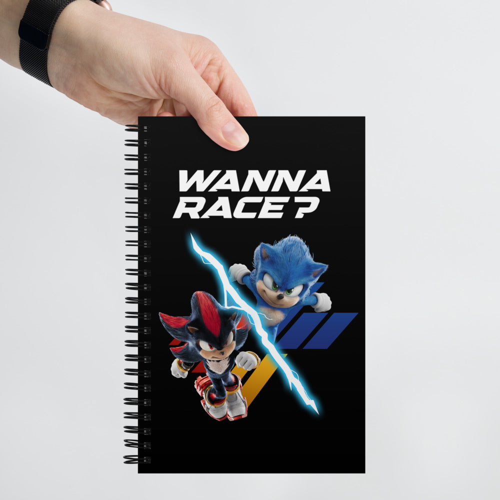 Sonic the Hedgehog 3 Wanna Race? Spiral Notebook