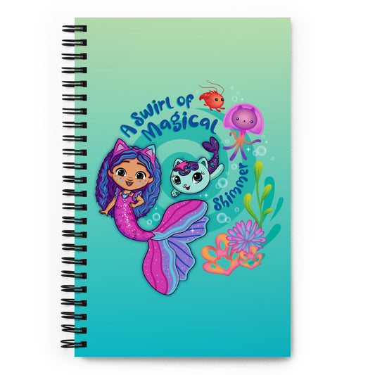 Gabby's Dollhouse Mermaid Swirl Spiral Notebook