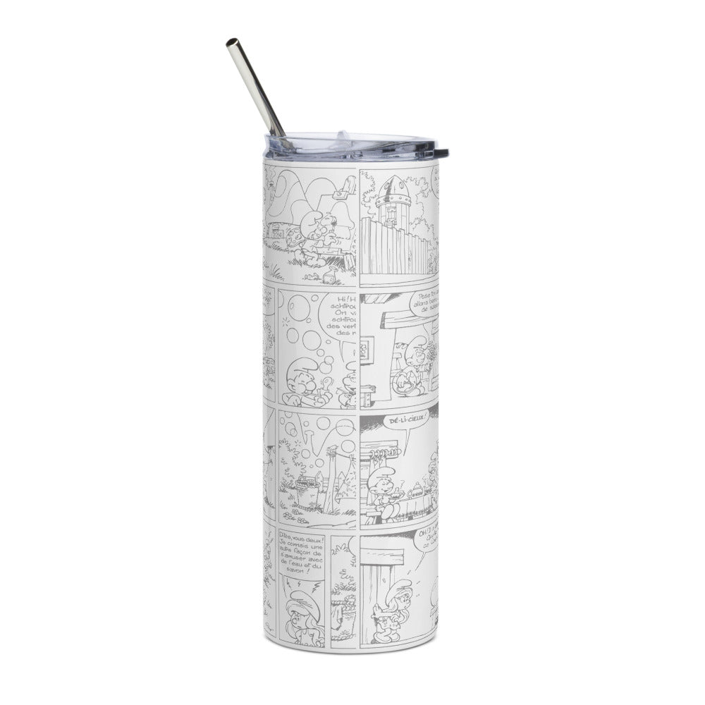 The Smurfs Comic Stainless Steel Tumbler