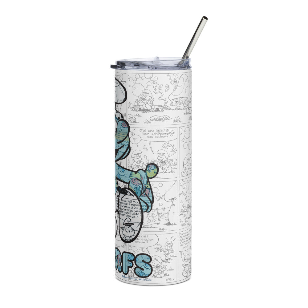 The Smurfs Comic Stainless Steel Tumbler
