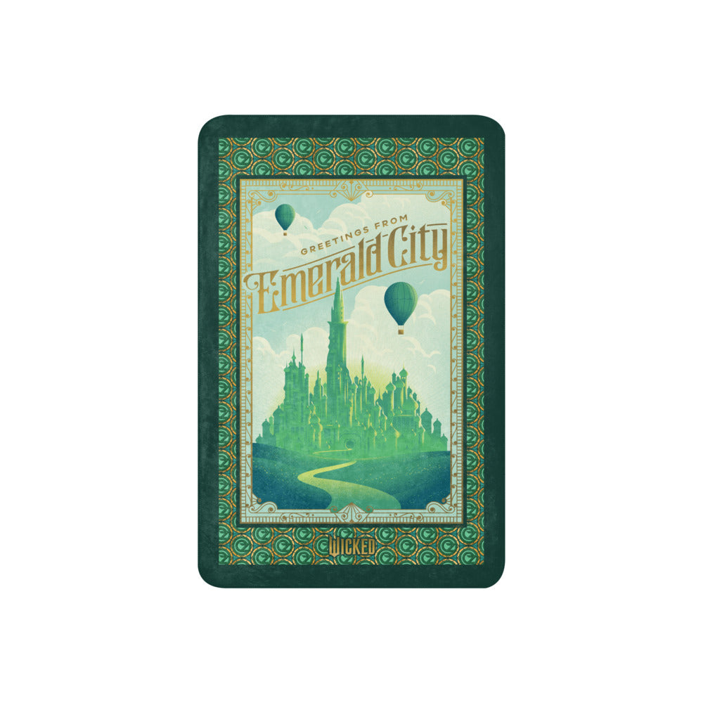 Wicked Greetings From Emerald City Sherpa Blanket 37 in x 57 in