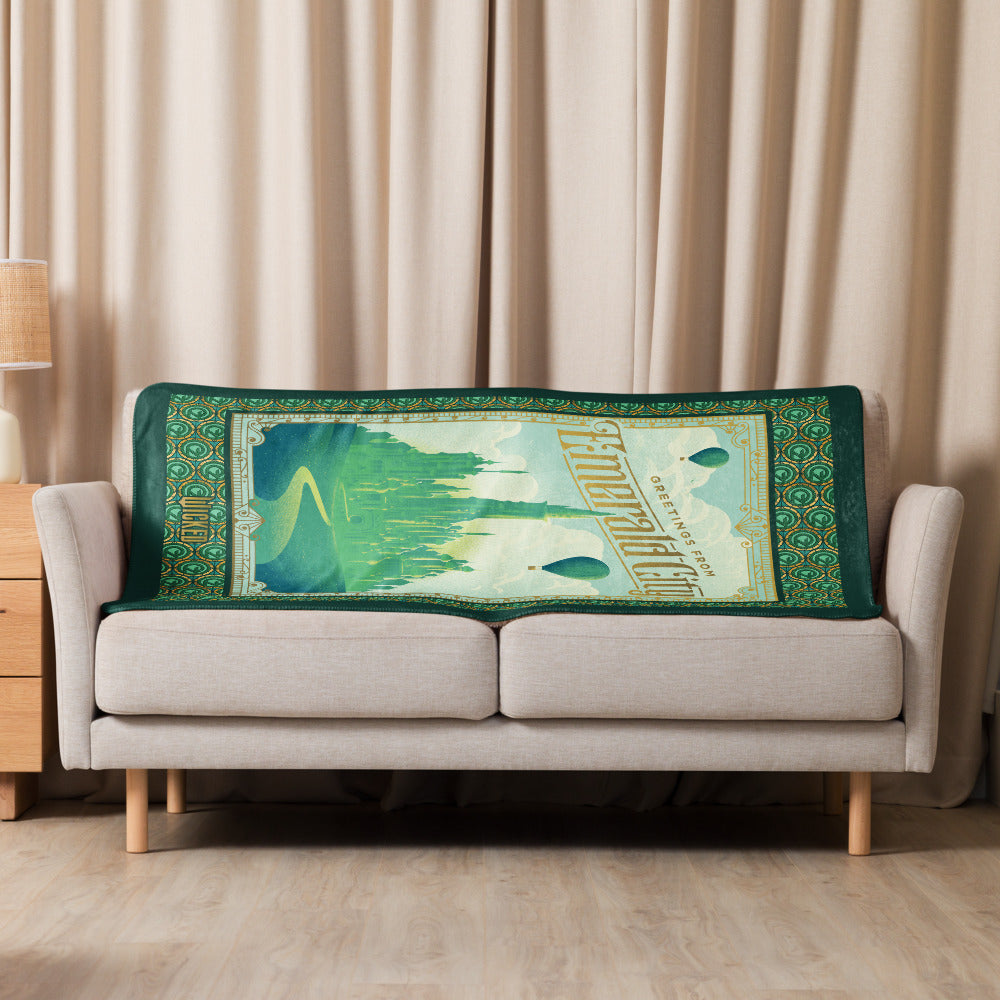 Wicked Greetings From Emerald City Sherpa Blanket