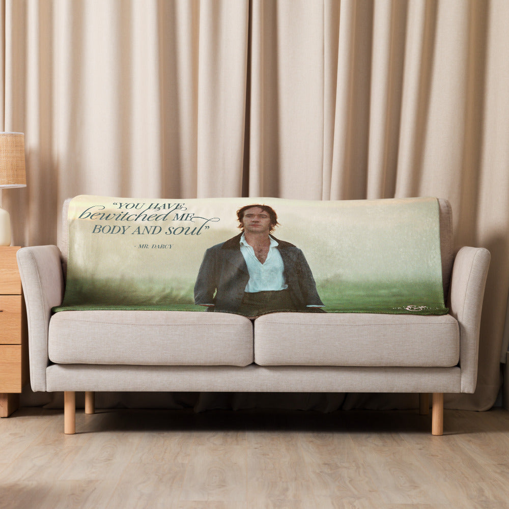 Pride & Prejudice You Have Bewitched Me Sherpa Blanket