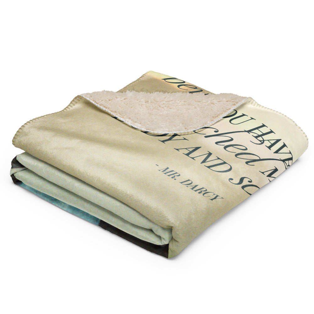 Pride and Prejudice You Have Bewitched Me Sherpa Blanket