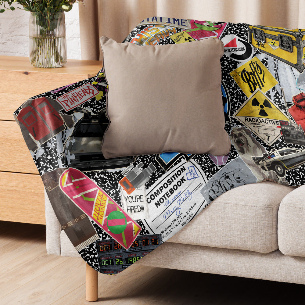 Back to the Future 40th Anniversary Notebook Sherpa Blanket