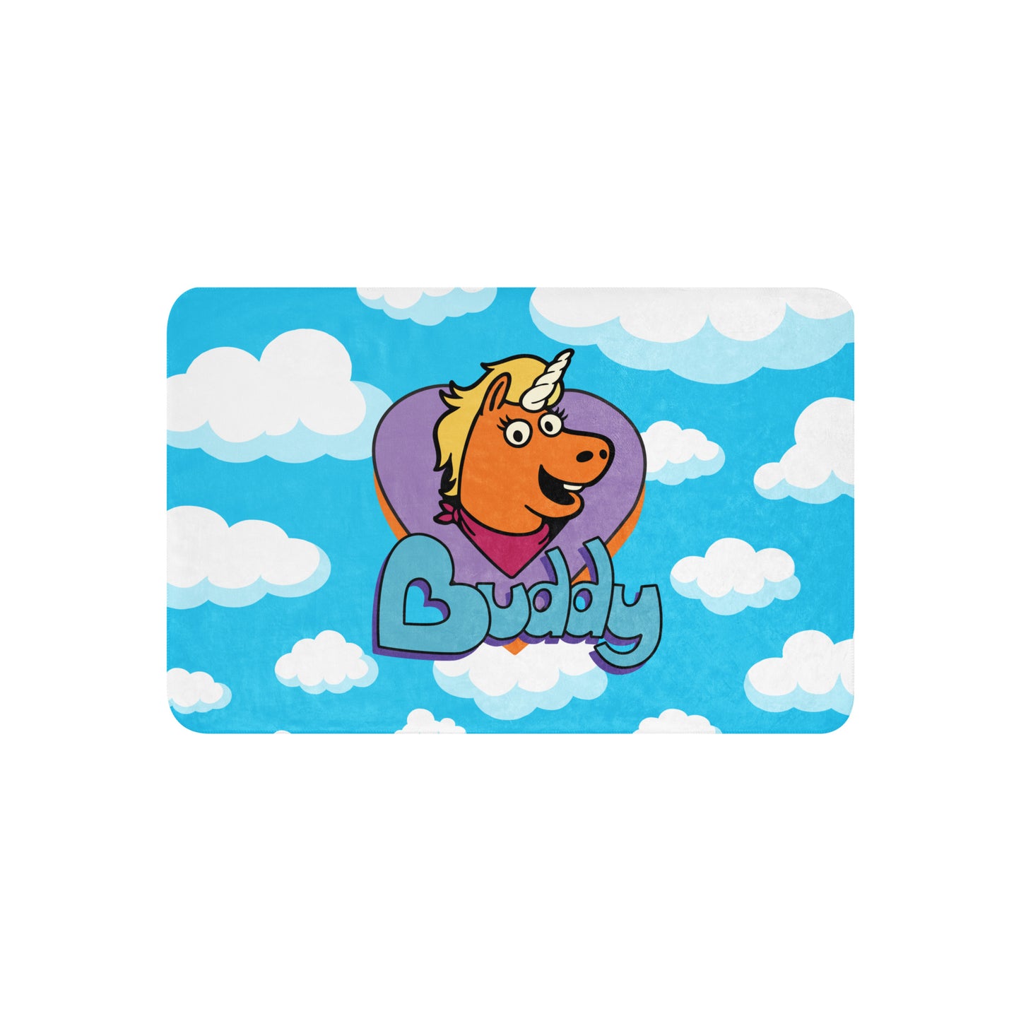 Officially licensed Buddy sherpa throw blanket folded for gifting