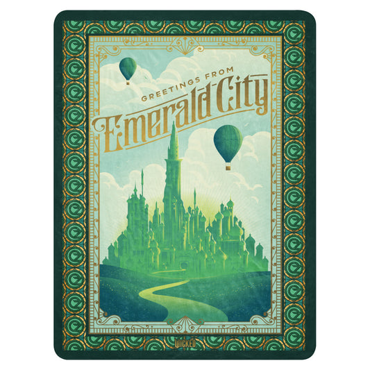 Wicked Greetings From Emerald City Sherpa Blanket 60 in x 80 in
