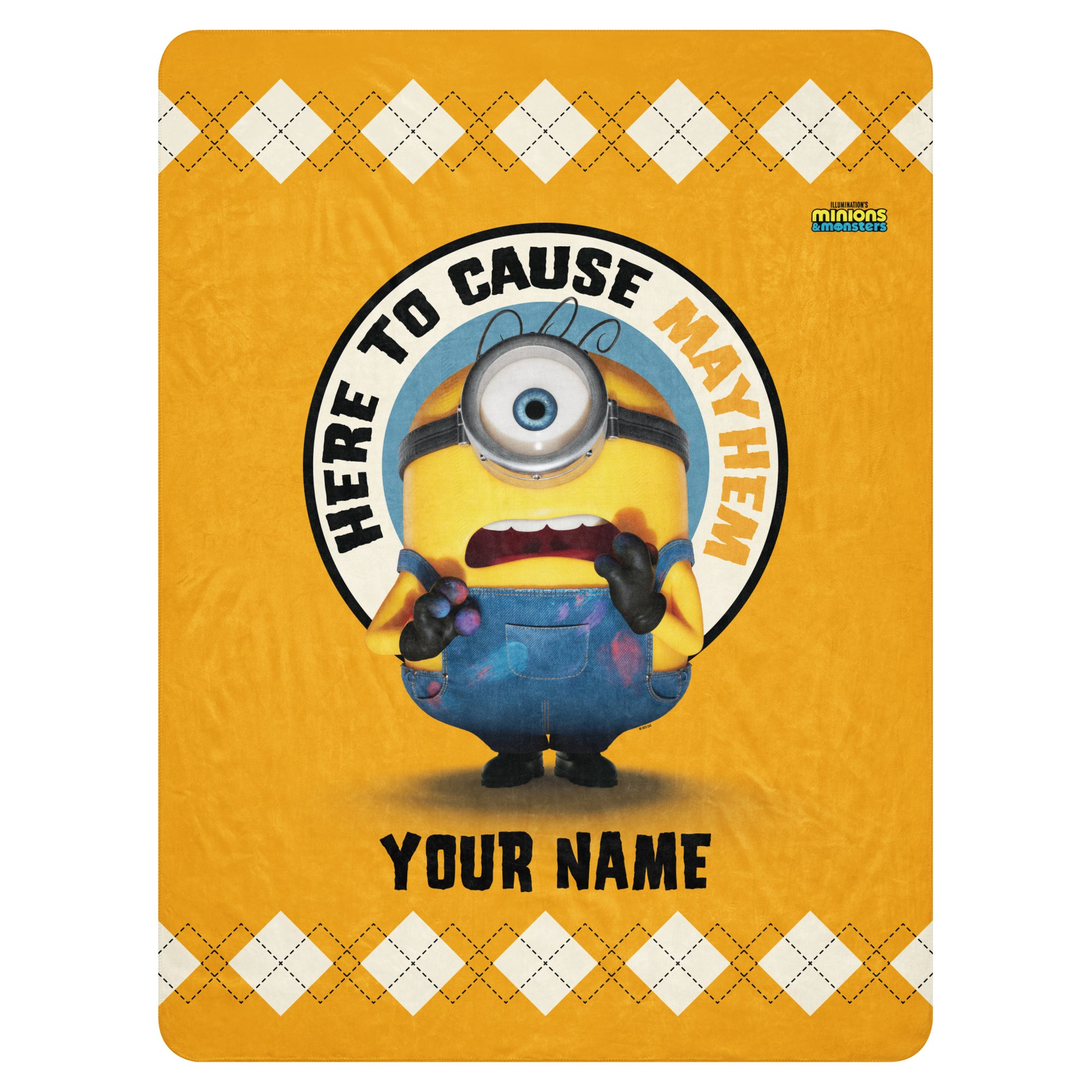 Minions & Monsters Personalized Blanket Here to Cause Mayhem