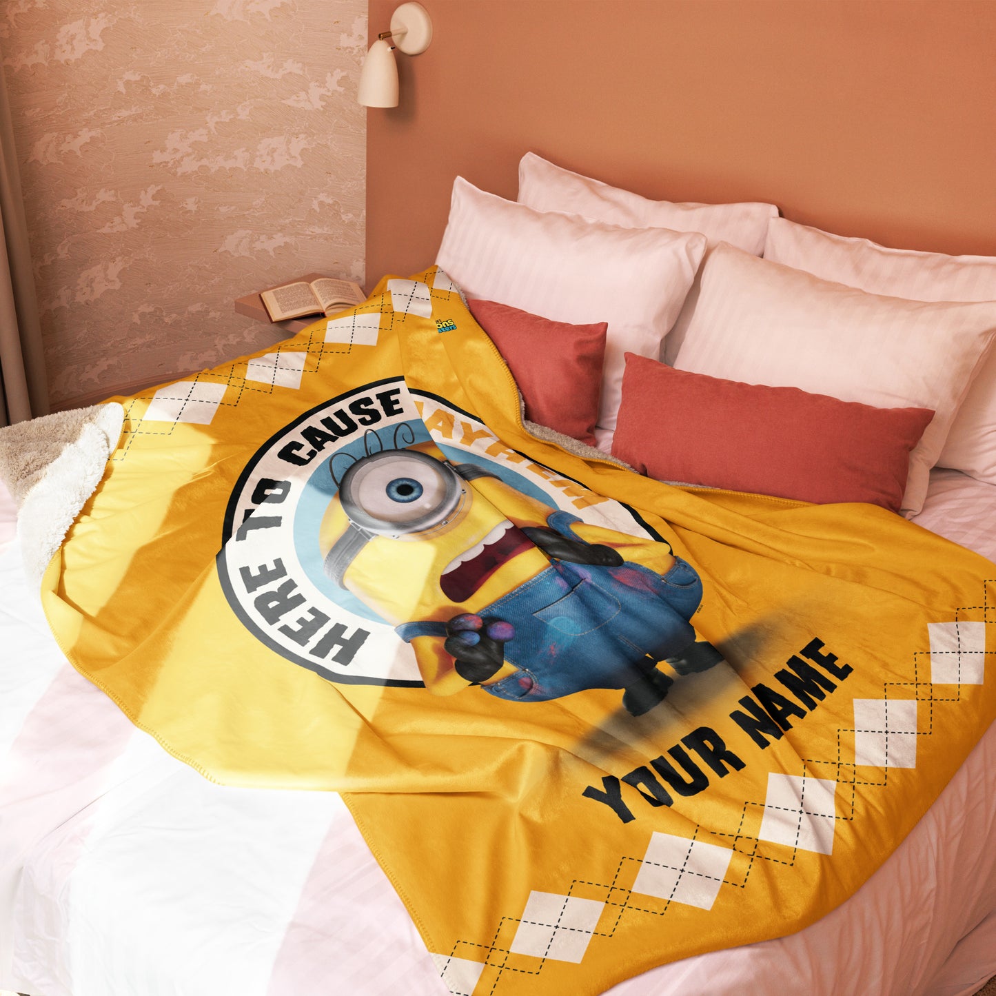Minions & Monsters Personalized Blanket Here to Cause Mayhem