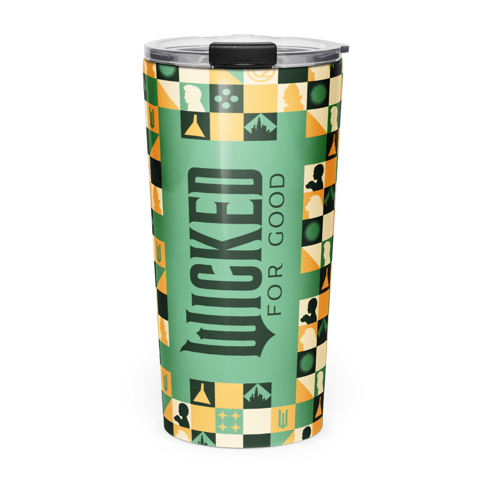 Wicked Pattern Tapered Steel Tumbler White