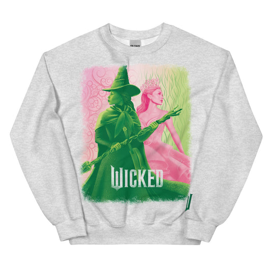 Wicked Elphaba Glinda Crewneck Sweatshirt Ash