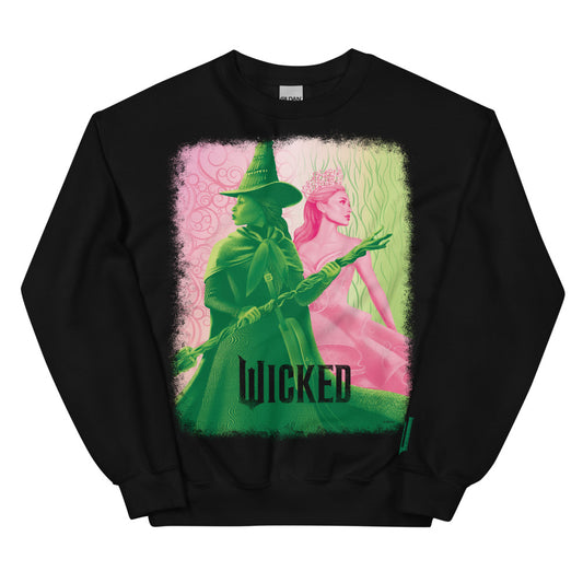 Wicked elphaba glinda crewneck sweatshirt - black