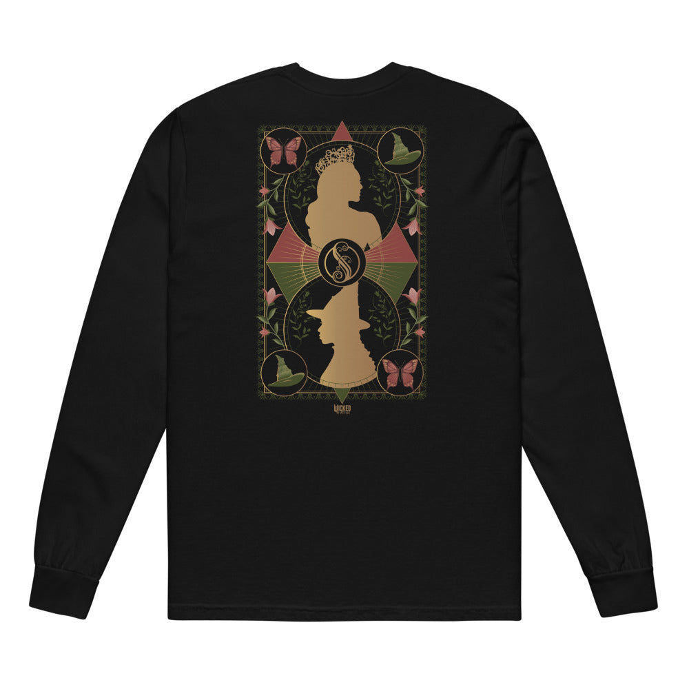 Wicked Enchanted Elements Elphaba & Glinda Heavyweight Long Sleeve T-Shirt Black