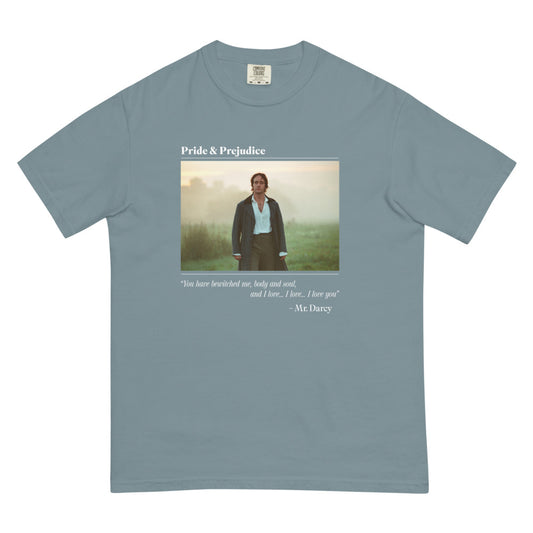 Pride & Prejudice You Have Bewitched Me Unisex Comfort Colors T-Shirt Ice Blue