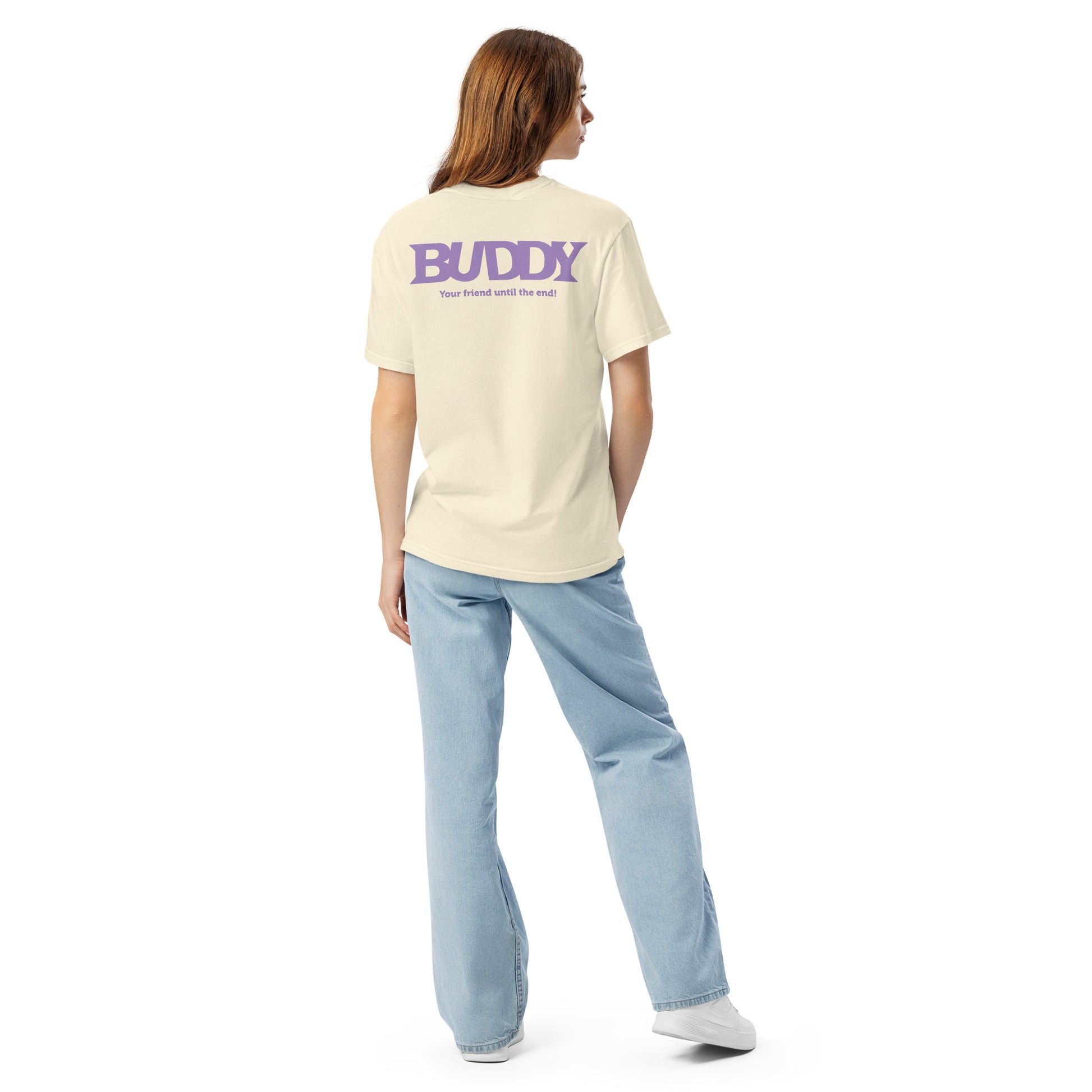 High-quality graphic print on Buddy crewneck tee