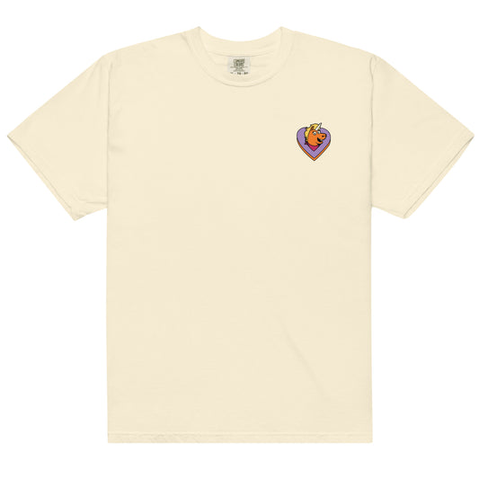 Front view of Buddy graphic t-shirt in unisex fit