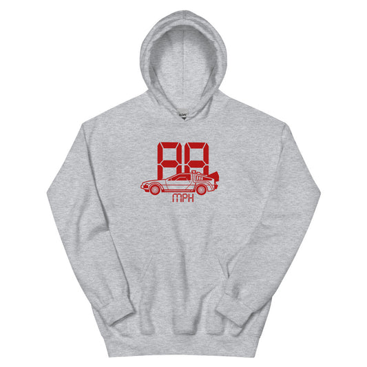 Back to the Future 88 MPH Hoodie Grey