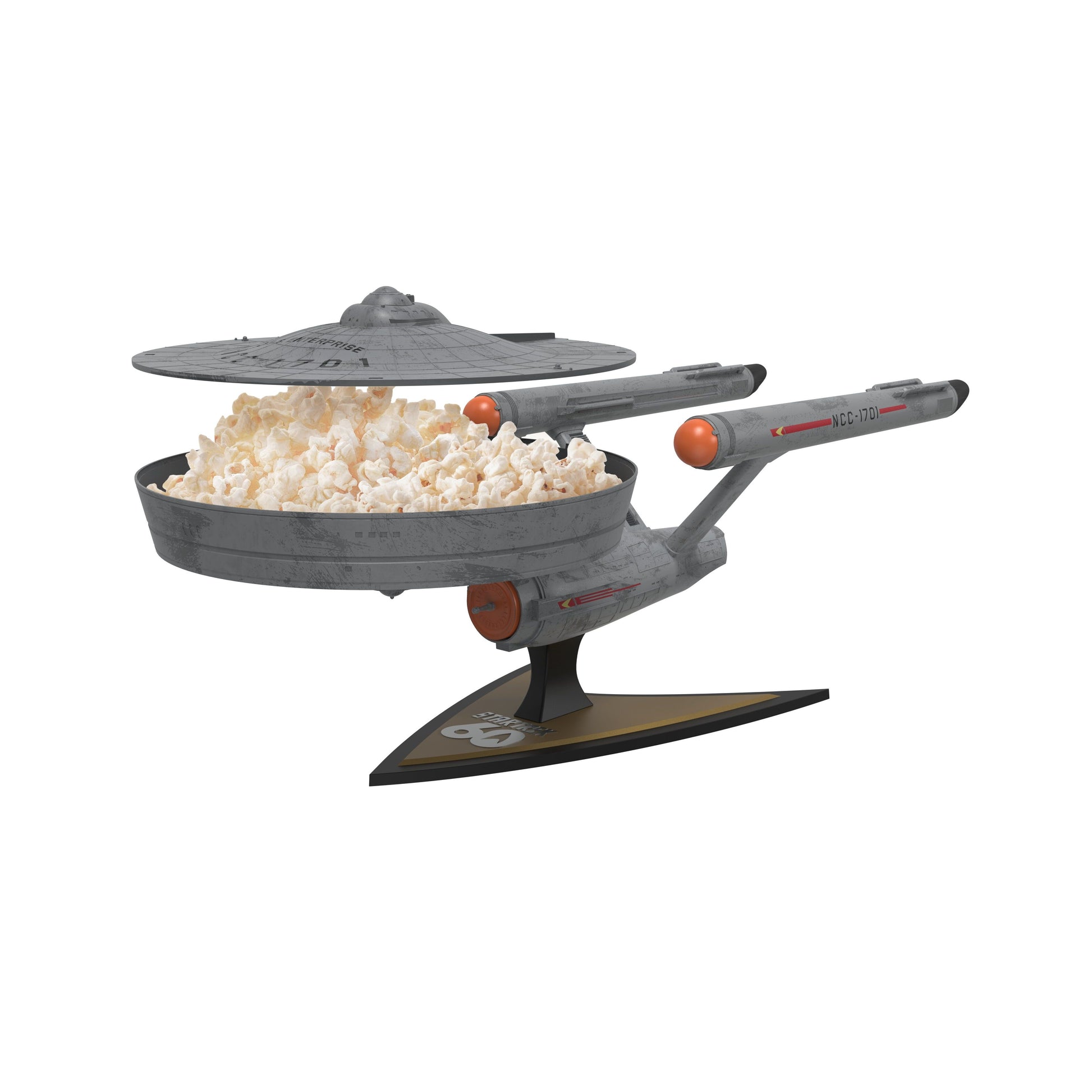 Star Trek Enterprise popcorn bucket top-down view showing detail