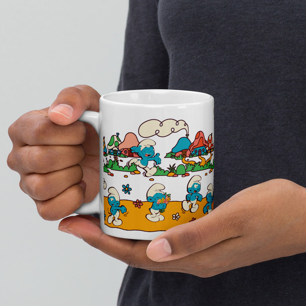The Smurfs Village White Mug