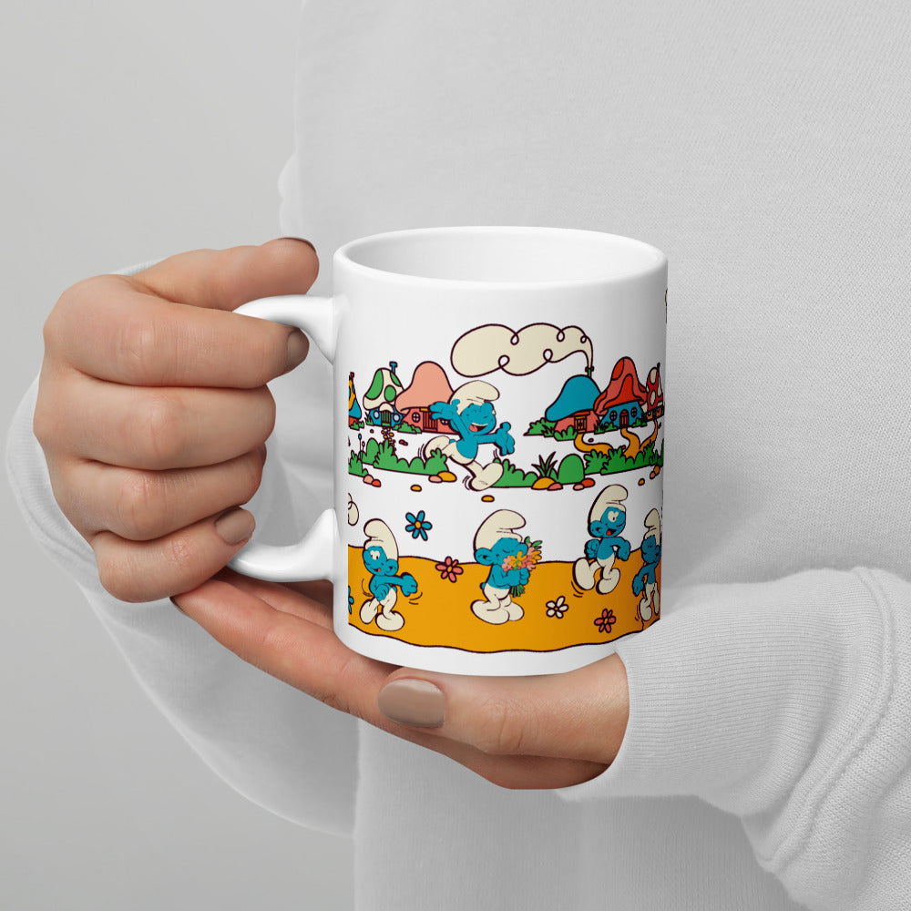 The Smurfs Village White Mug
