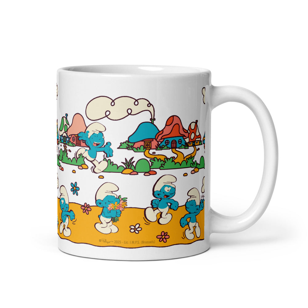 The Smurfs Village White Mug