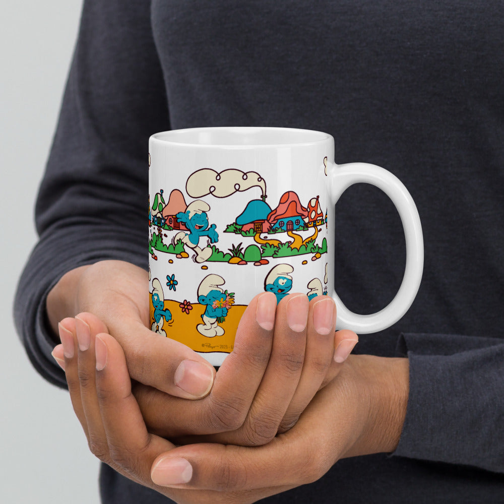 The Smurfs Village White Mug