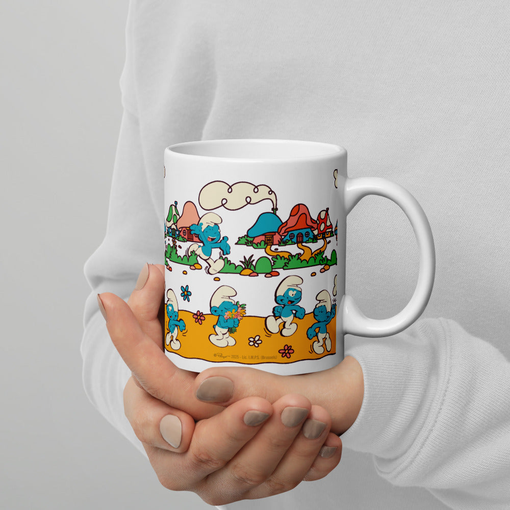 The Smurfs Village White Mug