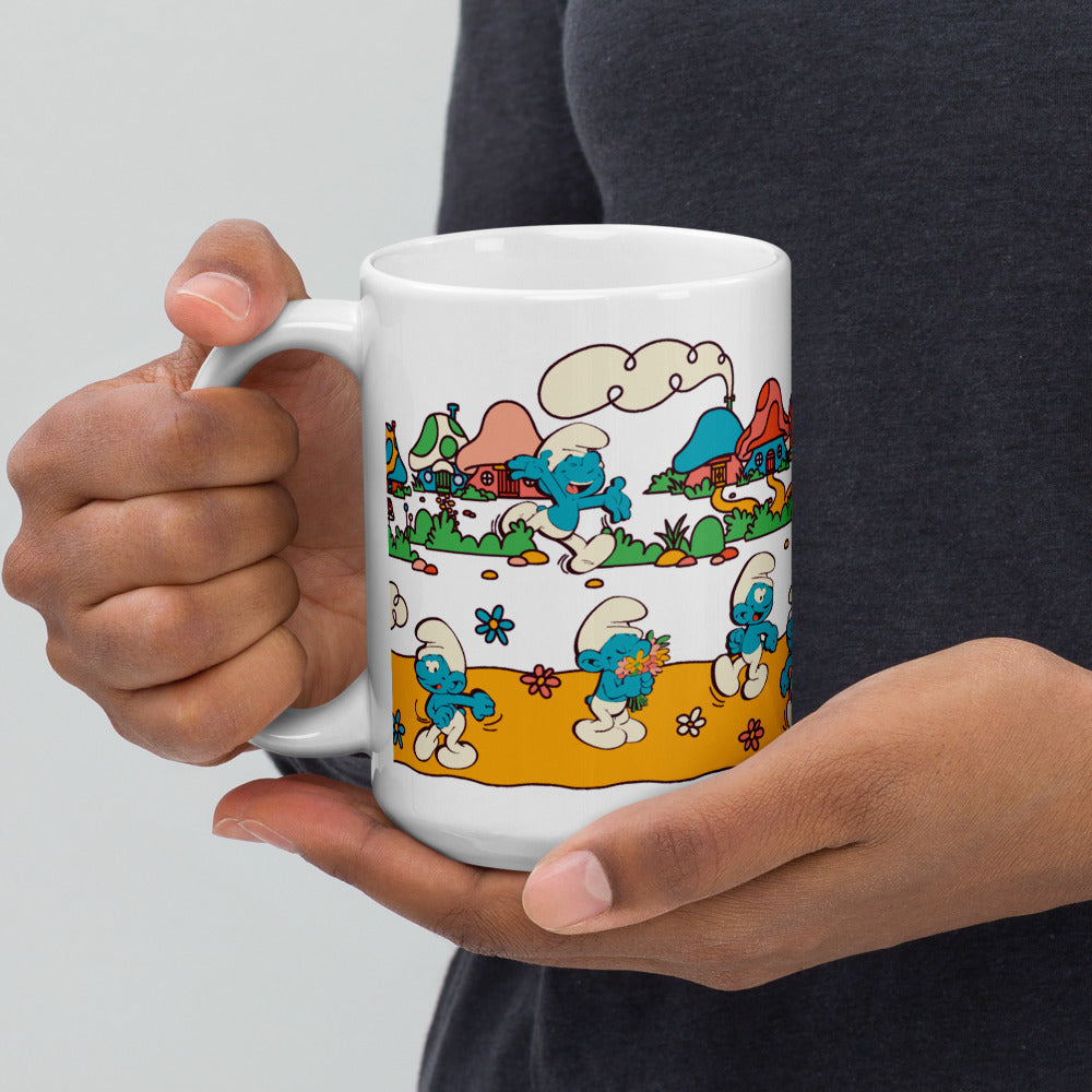 The Smurfs Village White Mug