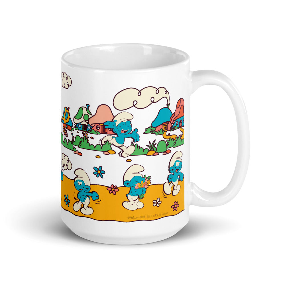 The Smurfs Village White Mug