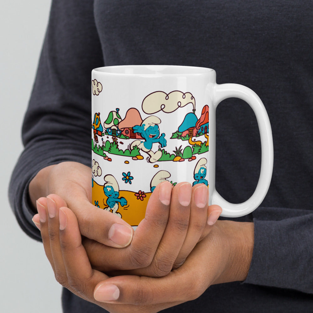 The Smurfs Village White Mug