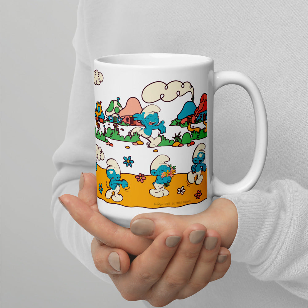 The Smurfs Village White Mug