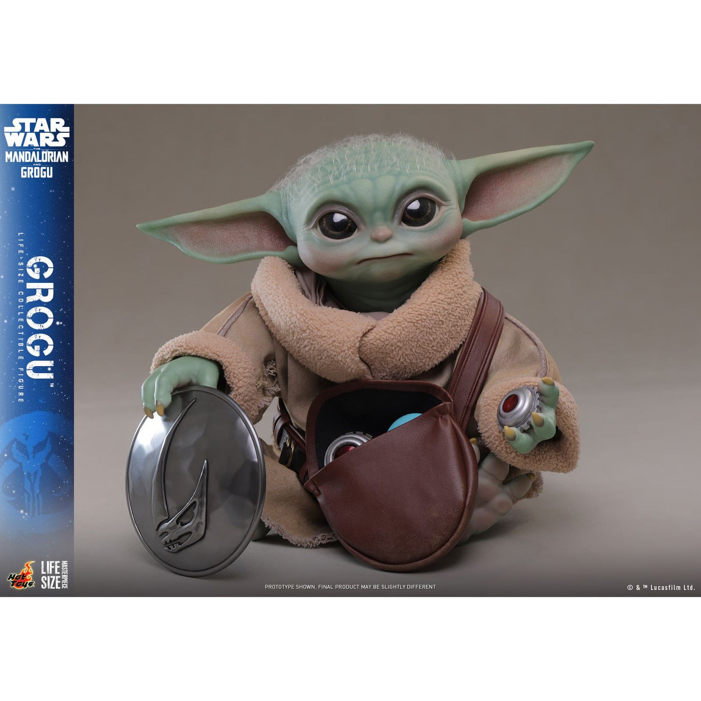 Grogu figure with wrist shooter and magnetic grav charge accessories