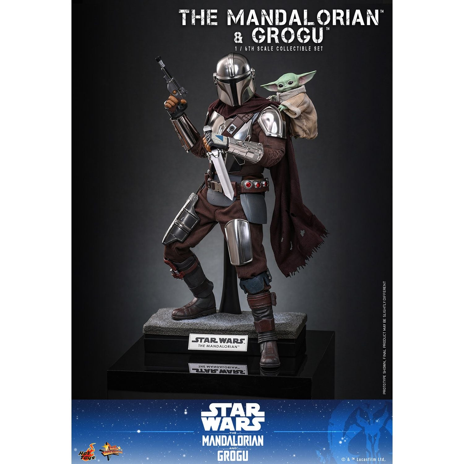 The Mandalorian™ and Grogu™ Sixth Scale Figure Set by Hot Toys