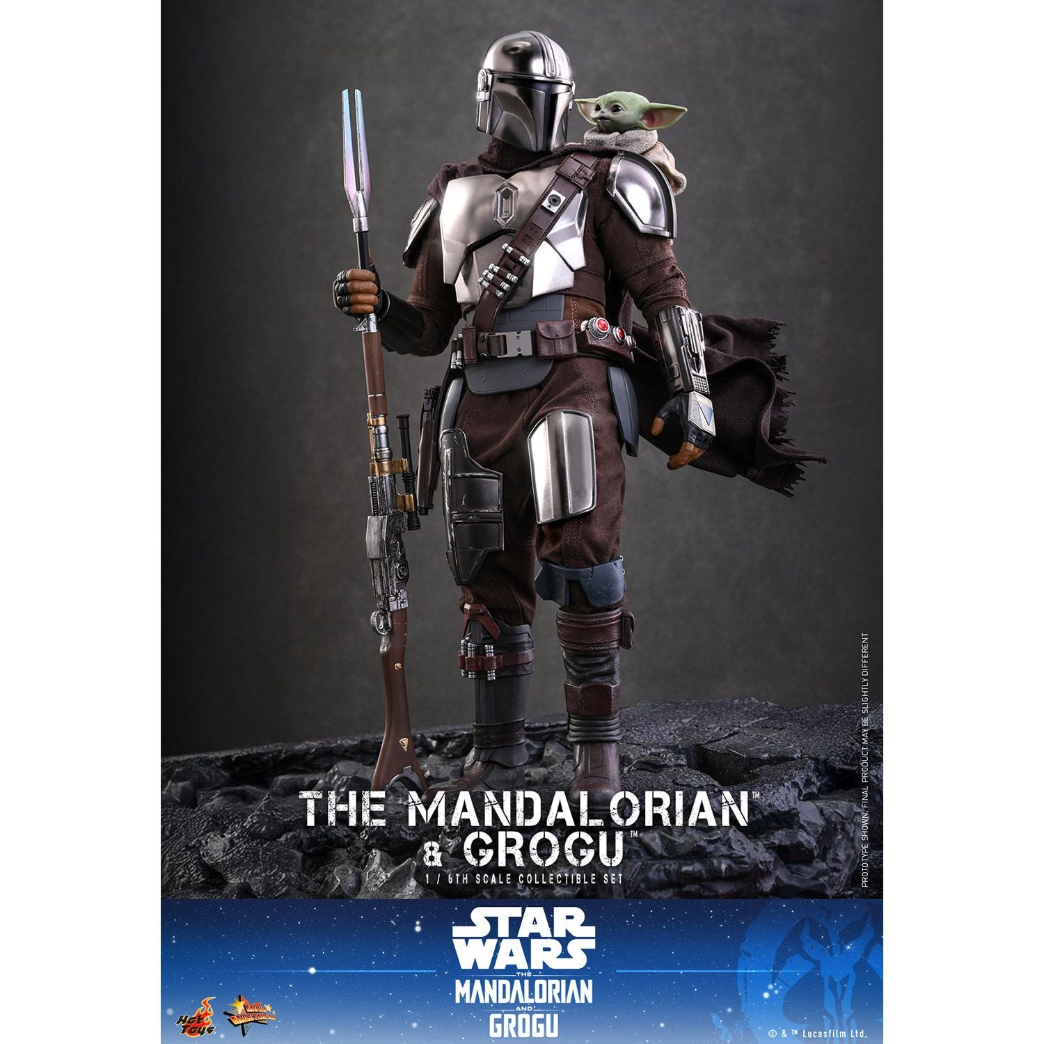 The Mandalorian™ and Grogu™ Sixth Scale Figure Set by Hot Toys-1