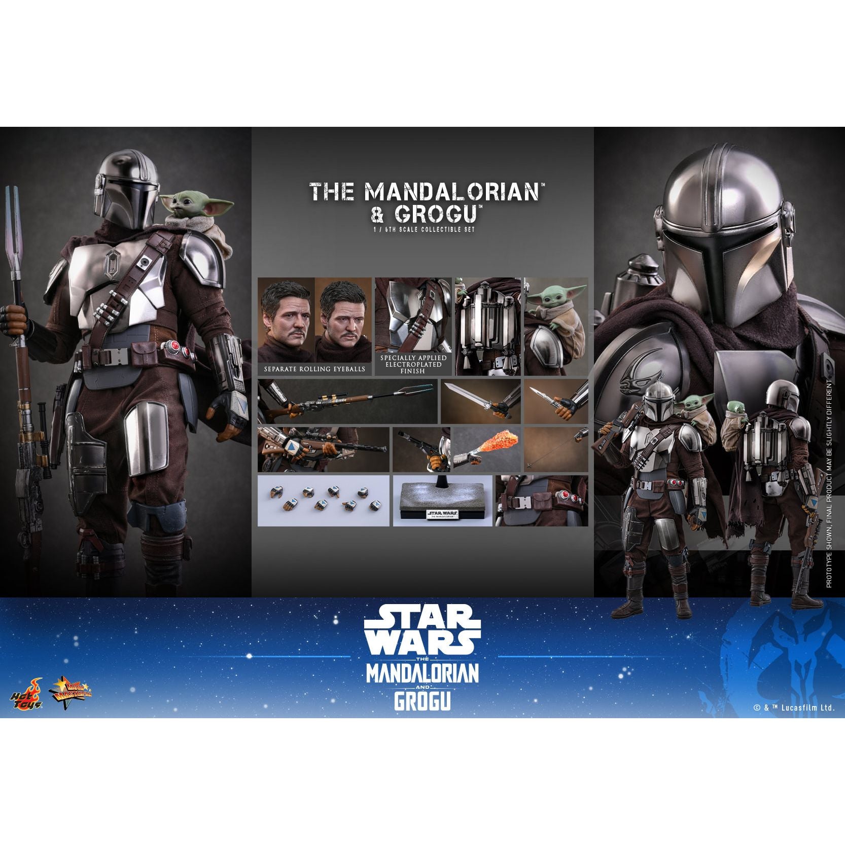 The Mandalorian & Grogu 1/6 Scale Figure Set | Cinemark Shop