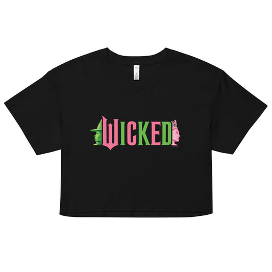 Wicked Logo Women's Cropped T-Shirt Black