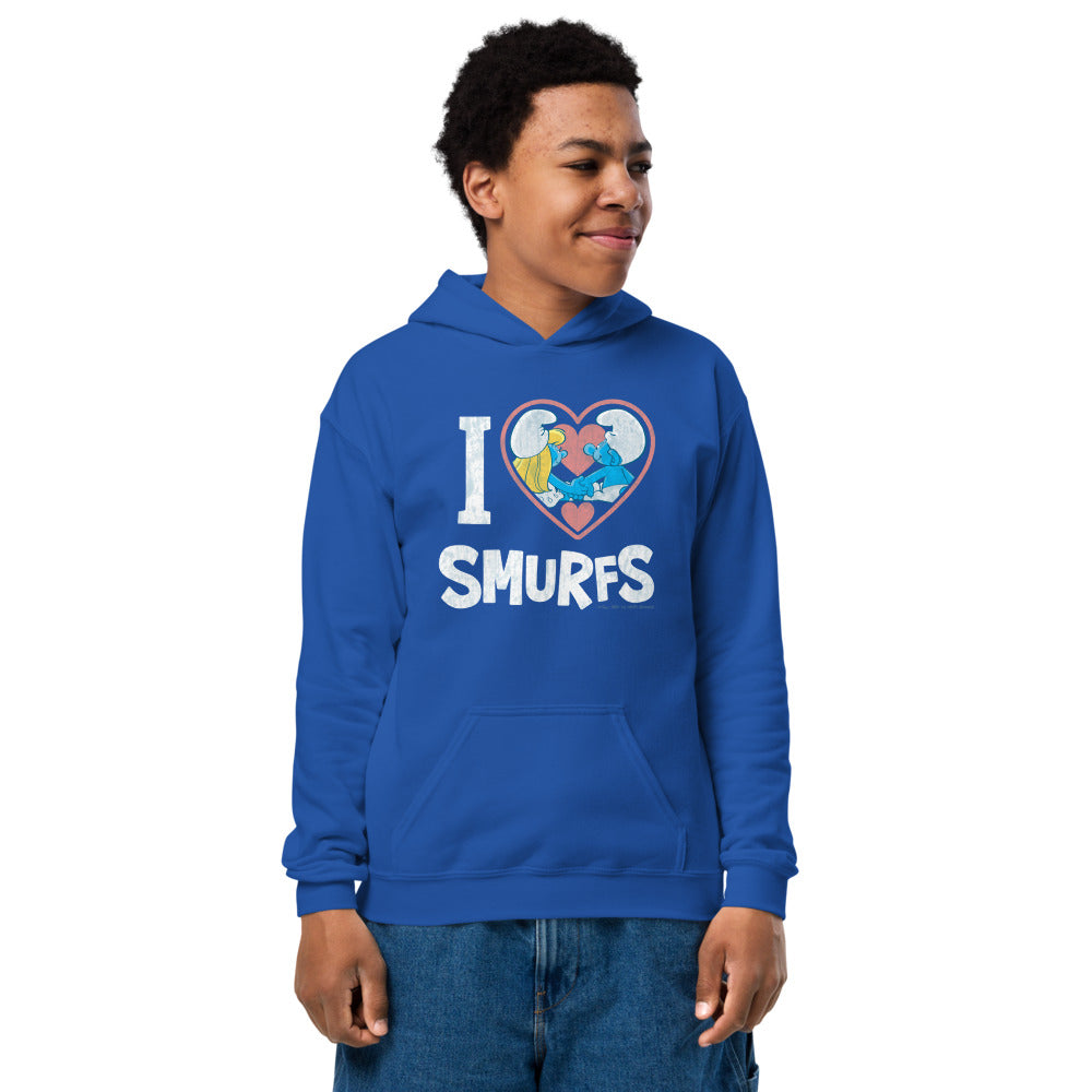 The Smurfs I Love Smurfs Youth Hoodie